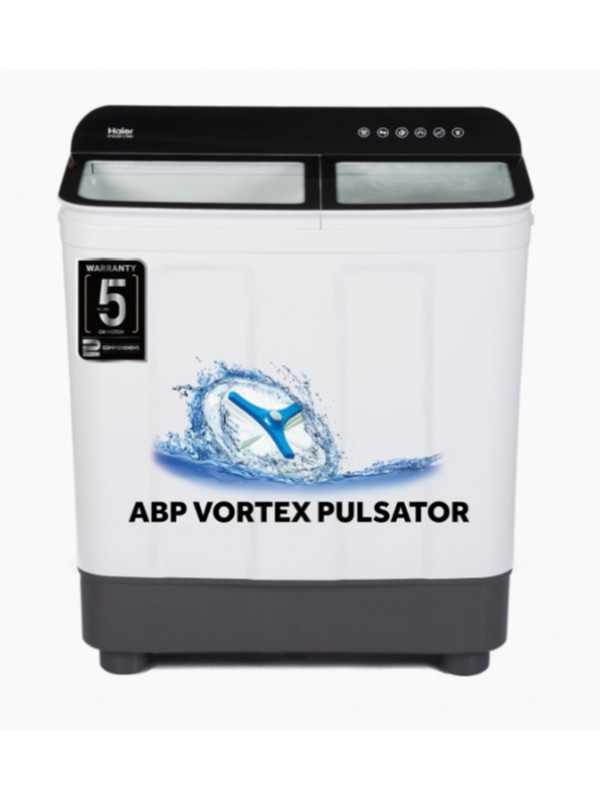 Washing Machine: Haier 8.5 Kg 5 Star Voltex Pulsator Semi-Automatic Top Load Washing Machine (HTW85-178BK, 2023 Model, Black)